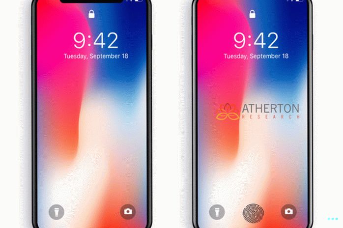 Apple iPhone مع قارئ بصمات الأصابع في الشاشة