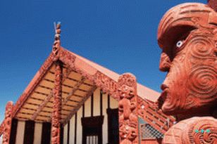 The local lumber gets put to good use in Maori carvings around Rotorua.