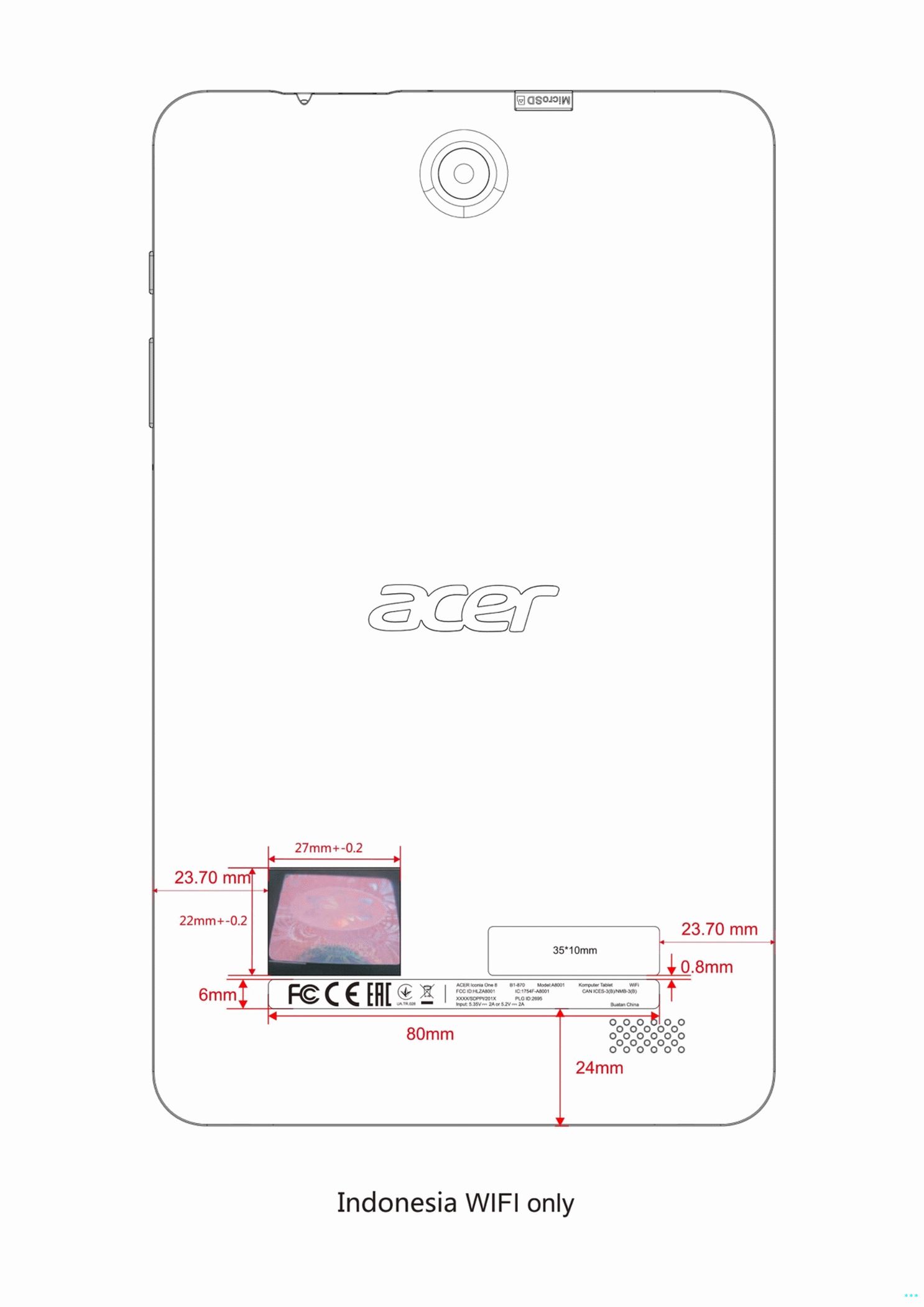 أيسر Iconia One 8 (2018)