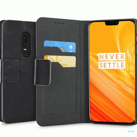 OnePlus 6 Olixar leather wallet case