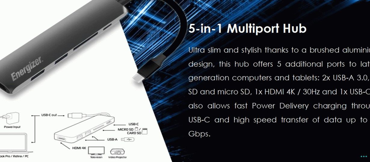 محاور Energizer USB Type-C