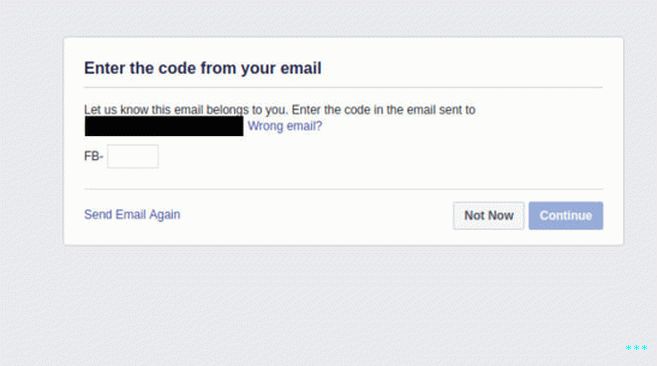 The new, improved Facebook email confirmation page.