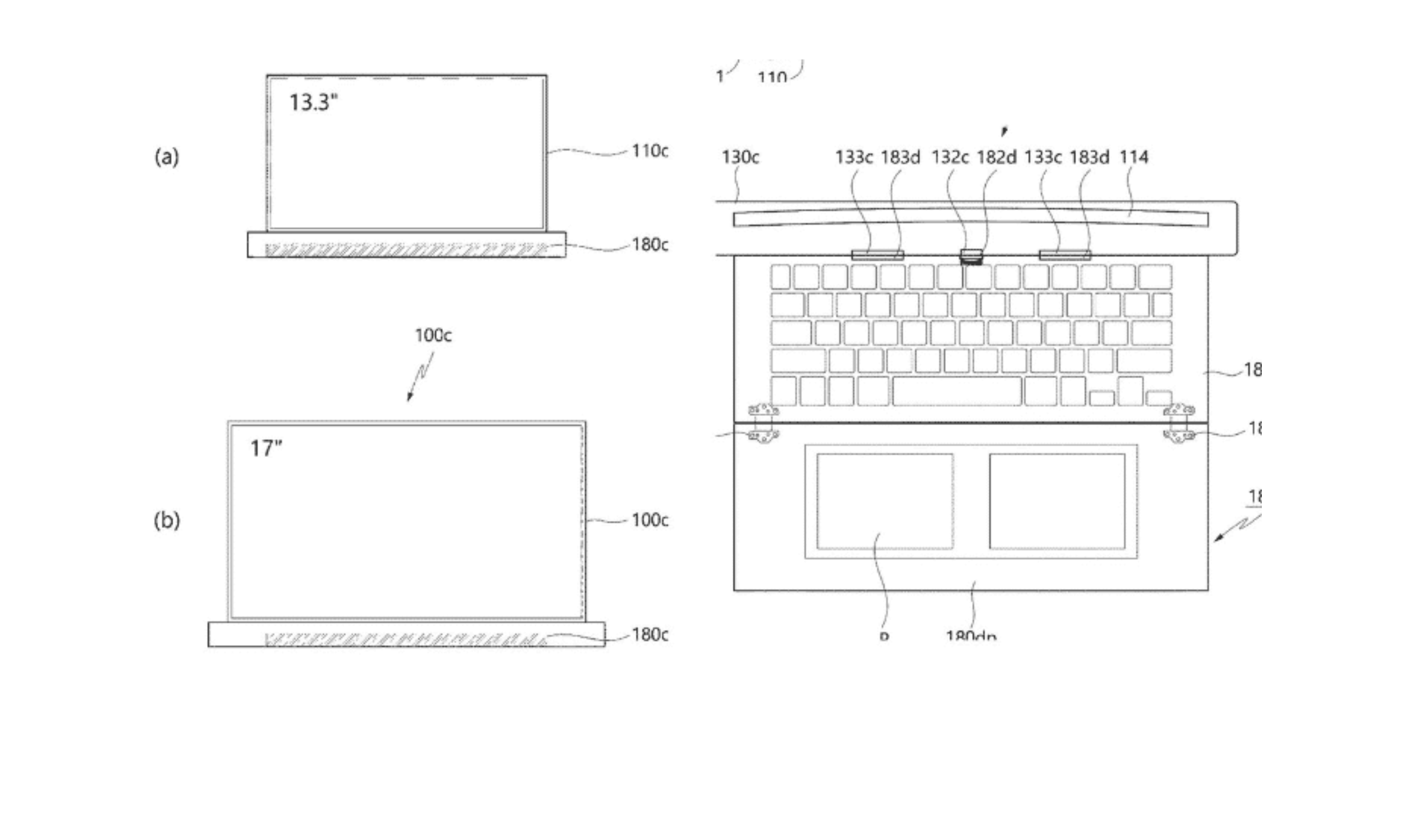 LG براءة اختراع تصميم كمبيوتر محمول قابل للدحرجة 