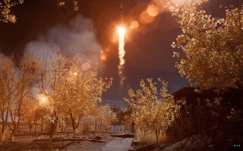 شوهدت المركبة الفضائية Soyuz MS-10 في هذه الصورة بالأشعة تحت الحمراء ذات الألوان الزائفة أثناء إطلاقها مع مهندس الطيران Expedition 57 Nick Hague من ناسا ومهندس الطيران Alexey Ovchinin من Roscosmos ، يوم الخميس ، 11 أكتوبر 2018.